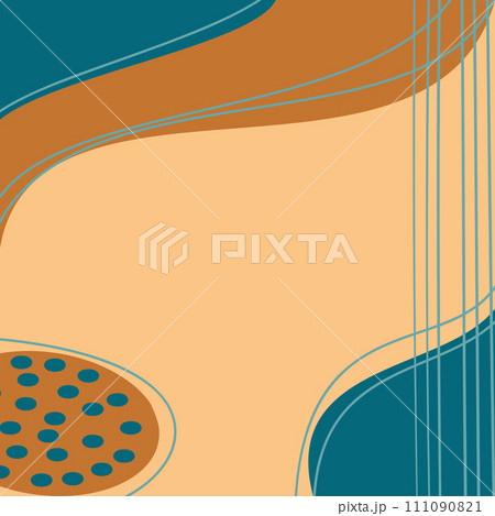 Minimal empty doodle abstract background in trendy pastel color. Graphic design vector cover. Social media story post banner poster invitation party flyer typography greeting card celebration magazine 111090821