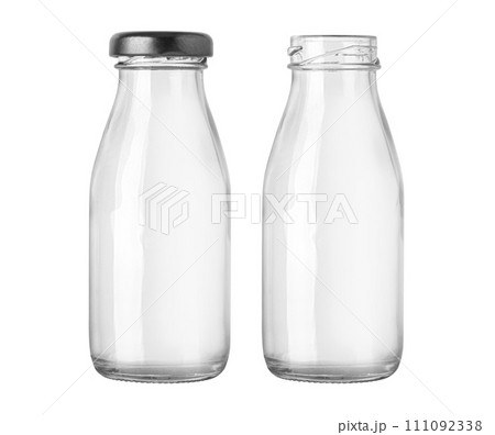 Small empty glass bottle 111092338