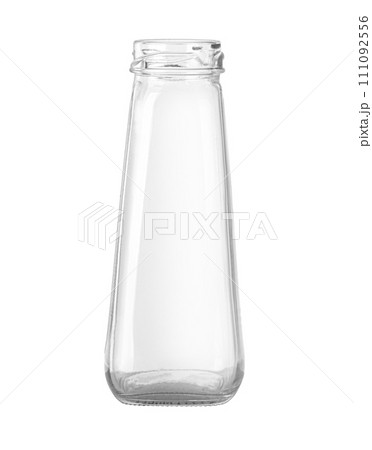 Small empty glass bottle 111092556