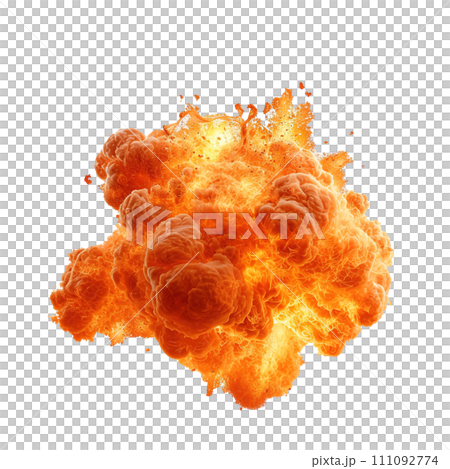 Intense Fire And Dust Explosions Isolated Onのイラスト素材 [111092774] - Pixta