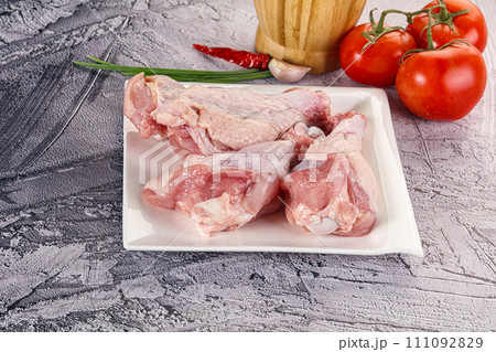 Raw turkey shoulder wing for cooking 111092829