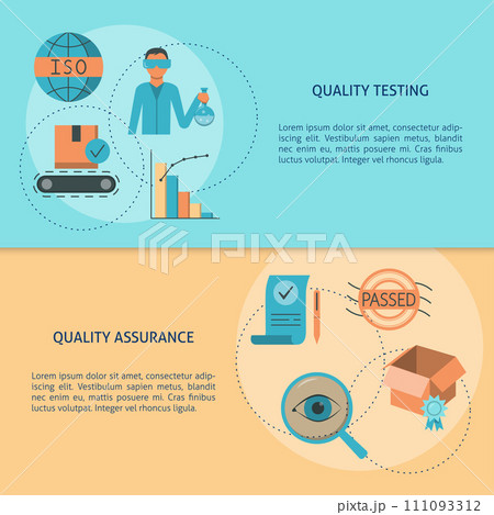 Quality testing and assurance banner template Quality testing and assurance banner template 111093312