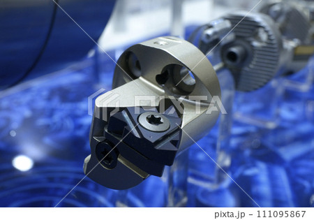Modern exchangeable boring head presented on stand Modern exchangeable boring head presented on stand 111095867
