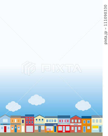 街並み 雲 ホワイトスペース 街並み 雲 ホワイトスペース 111098330
