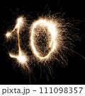 Sparkling numbers on a dark background 111098357