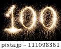 Sparkling numbers on a dark background 111098361