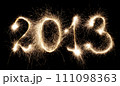 Sparkling numbers on a dark background 111098363