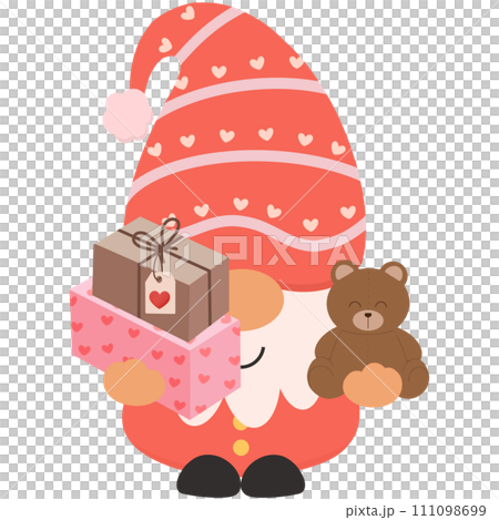 Gnome and valentine  111098699