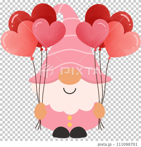 Gnome and valentine  111098701