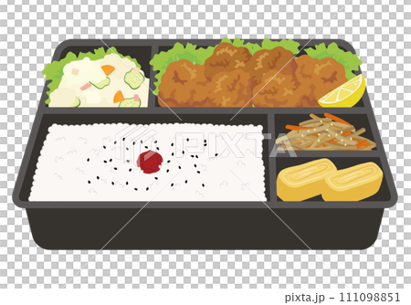 お弁当_コンビニ弁当_唐揚げ弁当 111098851