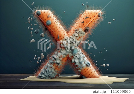 A new virus in the shape of the letter X A new virus in the shape of the letter X 111099060