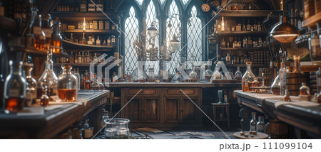 Medieval laboratory of alchemistのイラスト素材 [111099104] - PIXTA