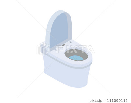 フタが開いたタンクレストイレ 111099112