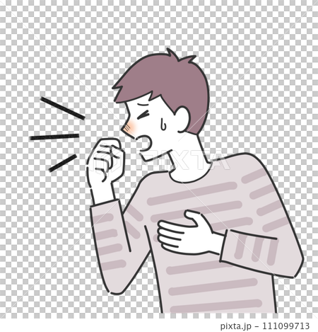 男人咳嗽 111099713