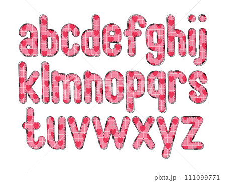 Versatile Collection of Love Note Alphabet Letters for Various Uses 111099771