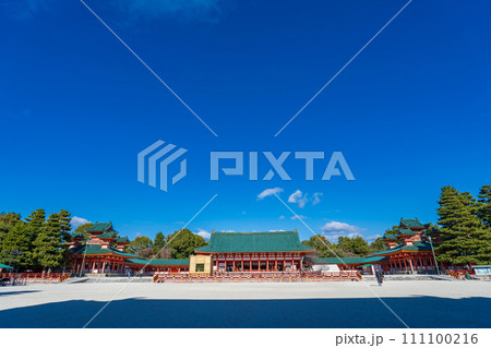 京都市左京区 平安神宮の復元大極殿 京都市左京区 平安神宮の復元大極殿 111100216