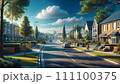 プロムナードから見た街中（AI画像） 111100375