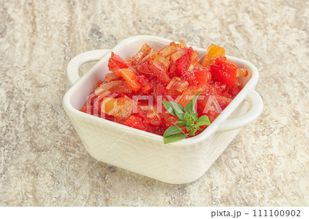 Hungary vegetarian Lecho with vegetables 111100902