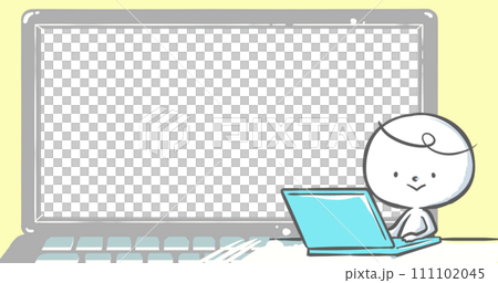 [Eye catch that can be used on blogs] White people looking at me while using a laptop 08 111102045