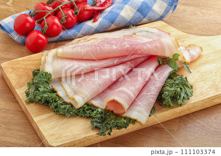 Pork ham snack over board 111103374