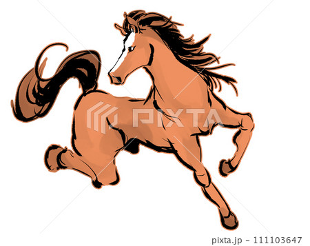左馬のイラストのイラスト素材 [111103647] - PIXTA