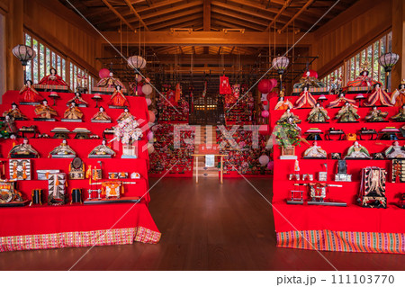 春の堤治神社、美濃地の雛祭〈愛知県一宮市〉 春の堤治神社、美濃地の雛祭〈愛知県一宮市〉 111103770