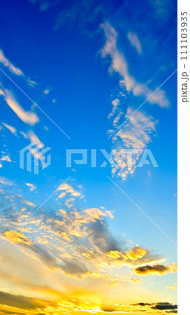 夕空素材（縦構図） 111103935