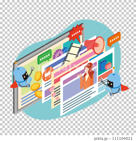 Image illustration of a website crawler Image illustration of a website crawler 111104021