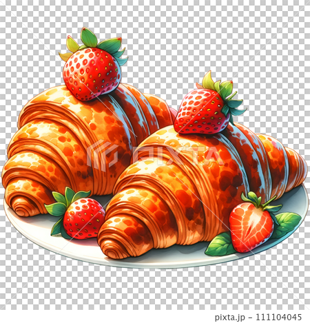 Croissant with strawberry 111104045