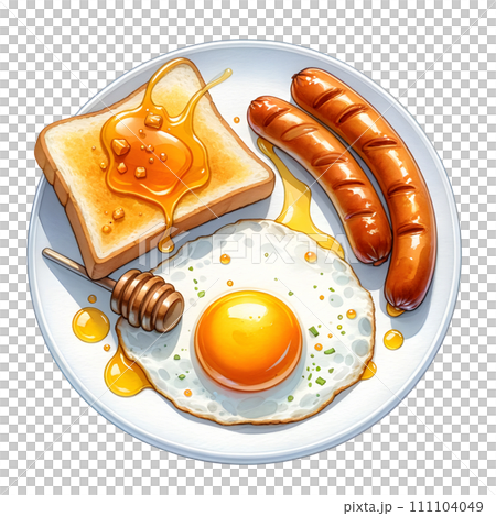 Sausage with fried egg Sausage with fried egg 111104049