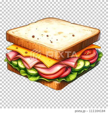 sandwich with ham and cheese sandwich with ham and cheese 111104184
