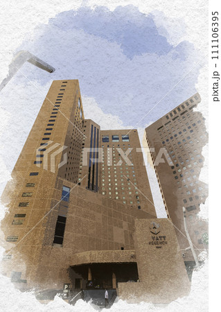 水彩画風　西新宿　ハイアットリージェンシー東京　東京都新宿区 111106395
