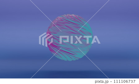 3D abstract holographic swirl, a visually striking and dynamic representation of motion and fluidity. Ideal for themes related to digital art, motion graphics, futuristic design.	 111106737