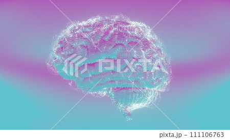 This creative portrayal of the human brain is perfect for themes involving neuroscience, the intersection of technology and biology, futuristic medical concepts, and digital art This creative portrayal of the human brain is perfect for themes involving neuroscience, the intersection of technology and biology, futuristic medical concepts, and digital art 111106763