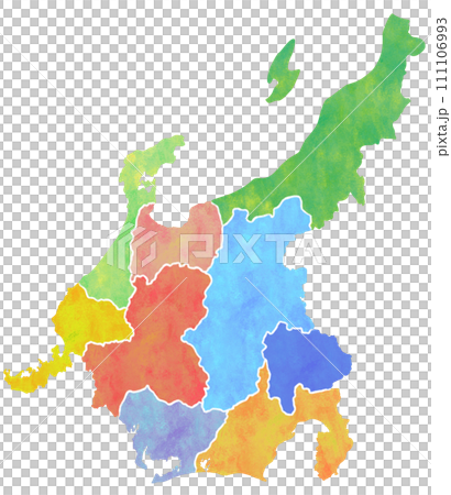 Chubu region color coding Chubu region color coding 111106993