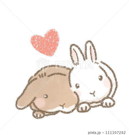 恋するうさぎのイラストのイラスト素材 [111107282] - PIXTA