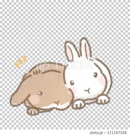 ゆるいうさぎのイラスト 111107288