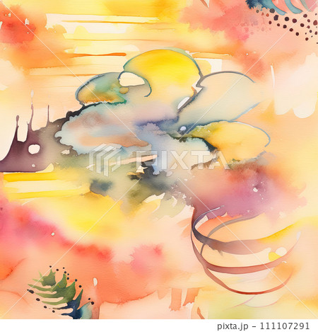Abstract painting. Creative modern watercolor art background. 111107291