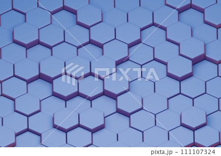 Seamless hexagon pattern, geometrically precise, creating a honeycomb-like, tessellated effect ideal for modern designs. Seamless hexagon pattern, geometrically precise, creating a honeycomb-like, tessellated effect ideal for modern designs. 111107324