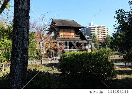 京都 渉成園 傍花閣と紅葉 京都 渉成園 傍花閣と紅葉 111108111