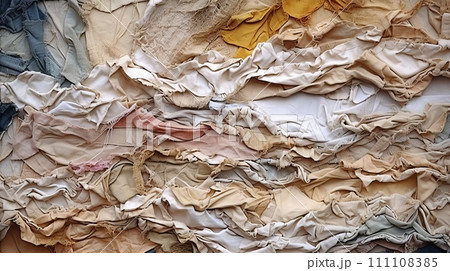 A pile of torn fabricのイラスト素材 [111108385] - PIXTA