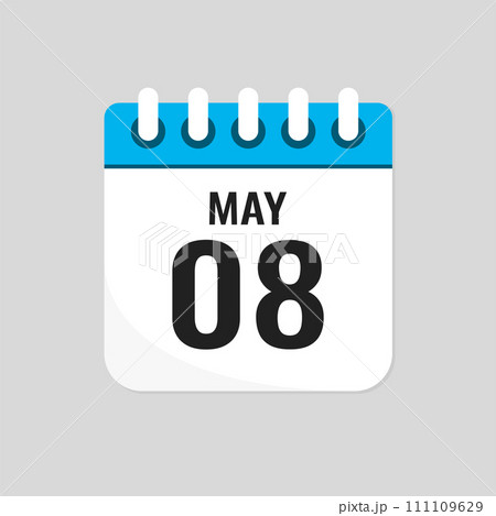 Icon page calendar day - 8 May Icon page calendar day - 8 May 111109629