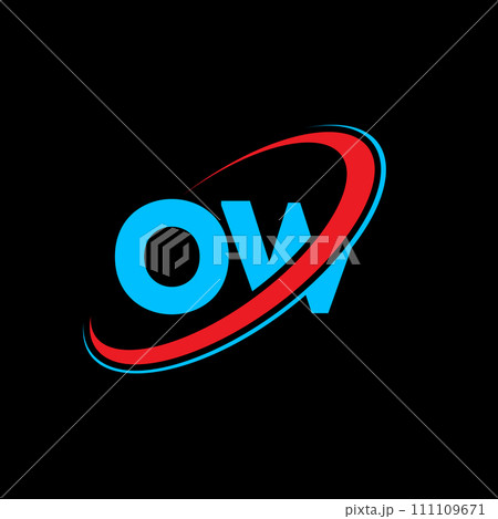 OW O W letter logo design. Initial letter OW linked circle uppercase monogram logo red and blue. OW logo, O W design. ow, o w OW O W letter logo design. Initial letter OW linked circle uppercase monogram logo red and blue. OW logo, O W design. ow, o w 111109671