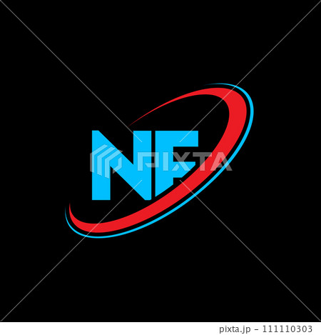 NF N F letter logo design. Initial letter NF linked circle uppercase monogram logo red and blue. NF logo, N F design. nf, n f NF N F letter logo design. Initial letter NF linked circle uppercase monogram logo red and blue. NF logo, N F design. nf, n f 111110303