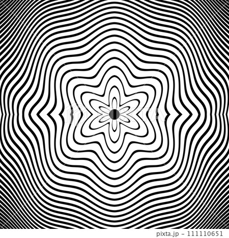 Abstract Wavy Striped Lines Pattern with 3D Illusion Effect. Vector Art. Abstract Wavy Striped Lines Pattern with 3D Illusion Effect. Vector Art. 111110651