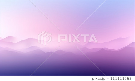 Abstract landscape with purple mountains and pink sky. Minimalistic gradient abstract background. Ideal for graphic design, web design, or as a background for presentations 111111562