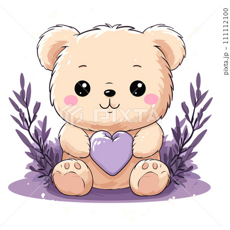 Adorable Beige Teddy Illustration Adorable Beige Teddy Illustration 111112100