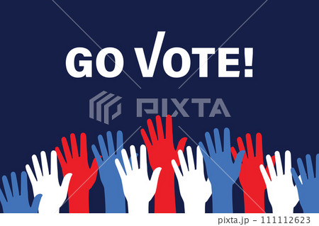 US elections banner. Vote campaign illustration. 111112623