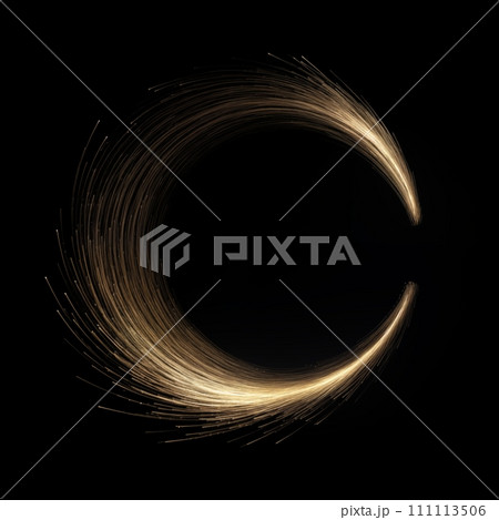 AI-generated content. Minimalistic Golden Light Ring on Black AI-generated content. Minimalistic Golden Light Ring on Black 111113506