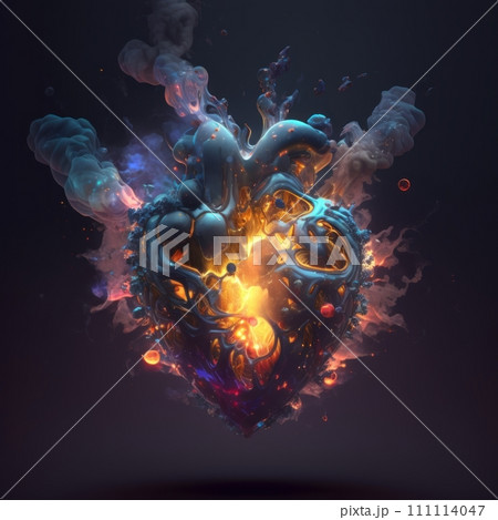 Heartcore in a Multiverse of Cosmic Smoke, generative ai 111114047